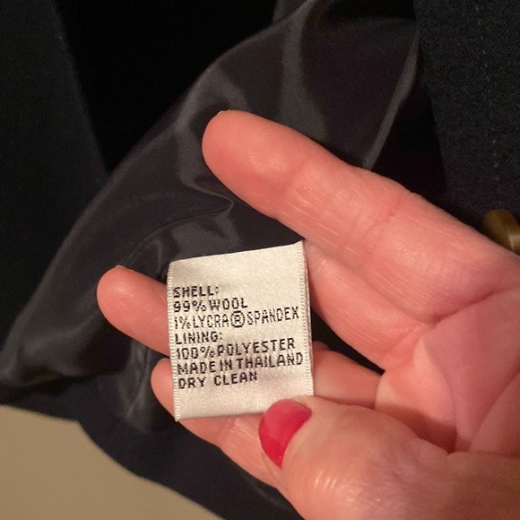 Talbots Navy Wool jacket Blazer suit coat 10 - Picture 5 of 9